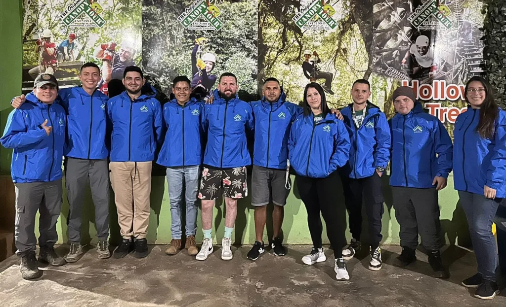 The Original Canopy Tour team providing thrilling zipline adventures and personalized tours in Monteverde, Costa Rica