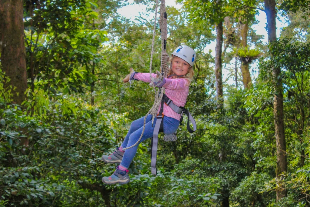 Breathtaking view of the Monteverde rainforest from The Original Canopy Tour zipline platform.