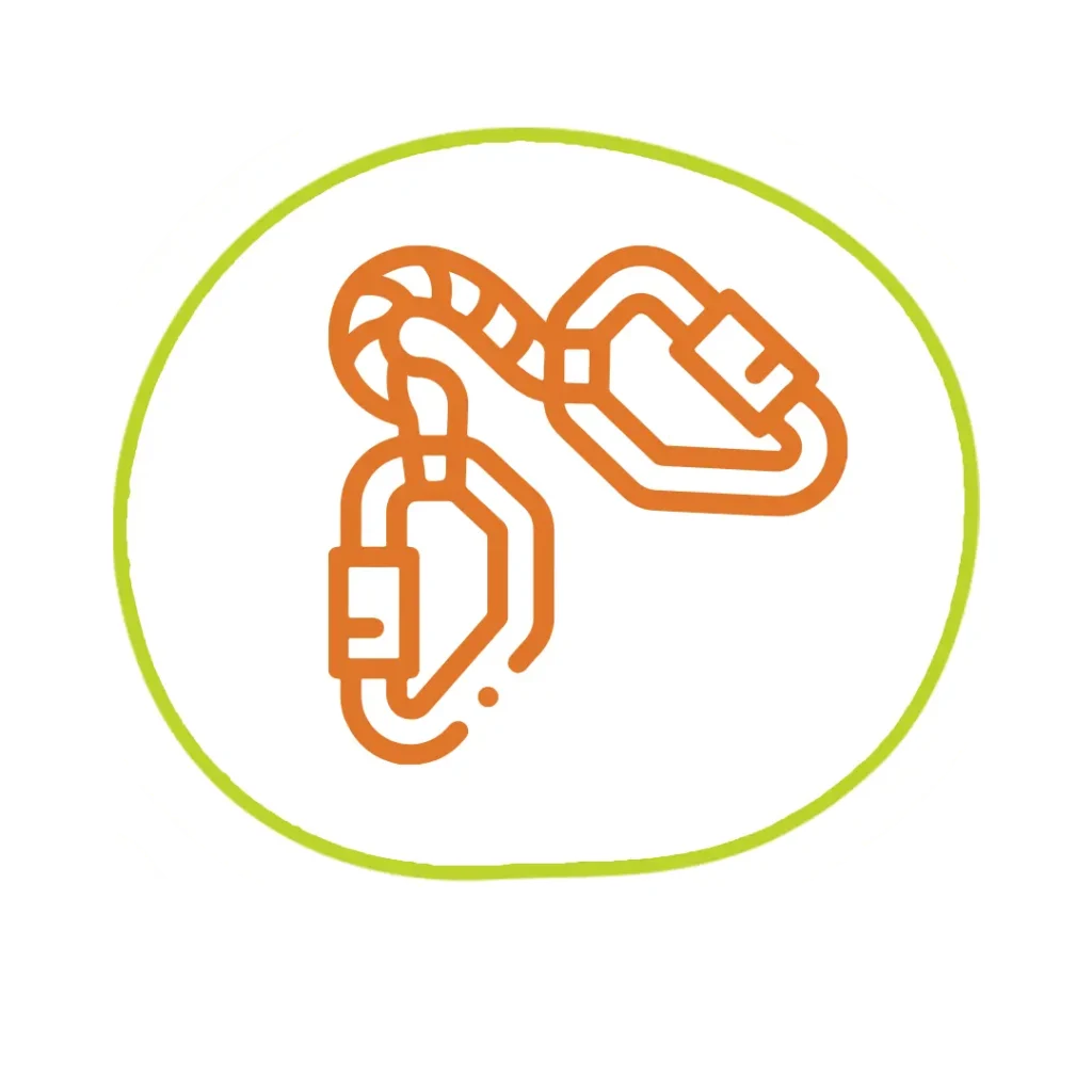 Safety equipment for The Original Canopy Tour in Costa Rica.